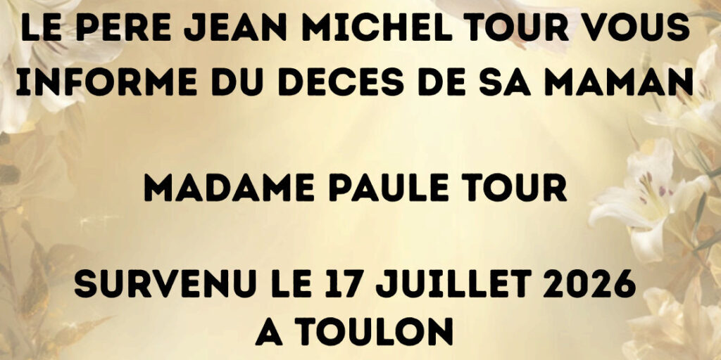 avis de décès bandeau